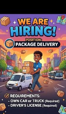 Delivery drivers with own car needed in Montreal.
