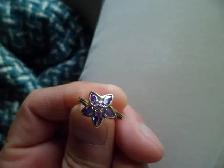 10kt yellow gold purple sapphire and diamond ring - Photo 2
