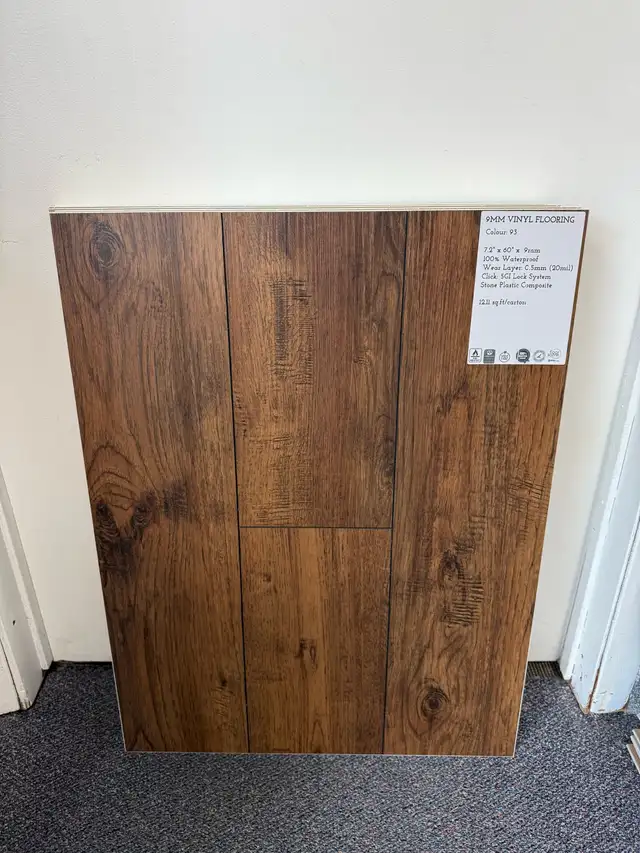 Luxury 9mm Vinyl Plank Flooring $2.49/sqft