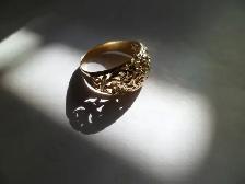 10kt yellow gold filigree ring