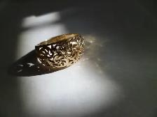 10kt yellow gold filigree ring - Photo 3