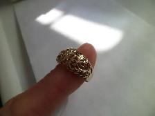 10kt yellow gold filigree ring - Photo 4