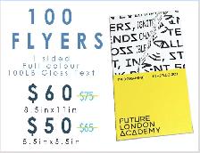 100 PCS Premium Flyers $50