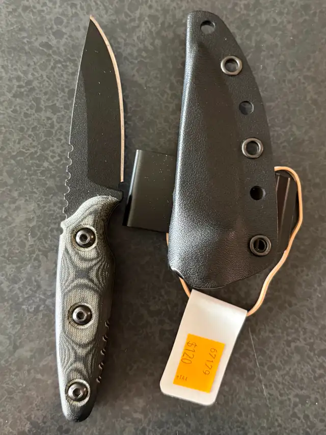 Fixed Tops UTE-02 1095 Carbon Steel Knife with Micarta Handle