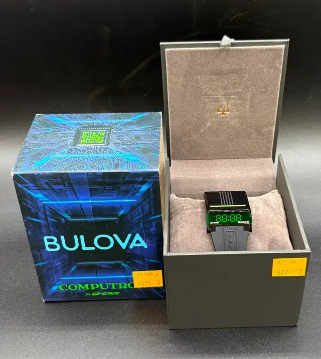 Special Edition Bulova 98c141 Computron D-Cave Digital Watch