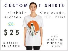 Adult T-Shirt CUSTOM PRINTED | DTG | DTF | SCREEN