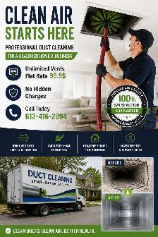 ️ BETTER AIRFLOW STARTS WITH CLEAN AIR DUCTS – ONLY $100!
