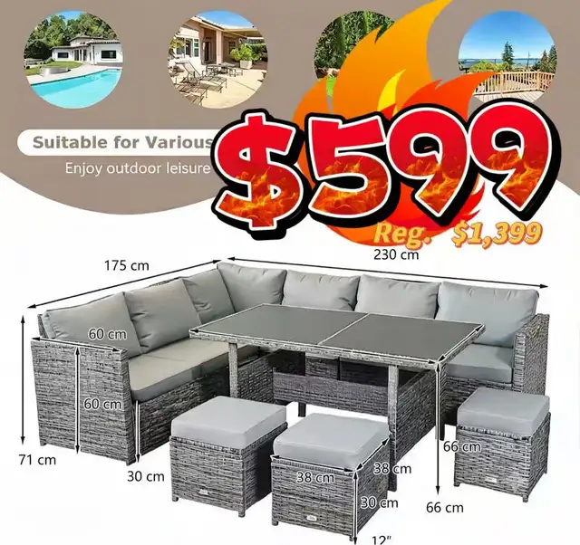 Brand New 7pcs Patio Dining Set Special selling at $599
