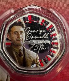 George Orwell 75th Anniversary .999 Fine Silver Coin - Photo 2