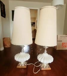 Vintage MCM Pair of Matching Lamps Fully Functional