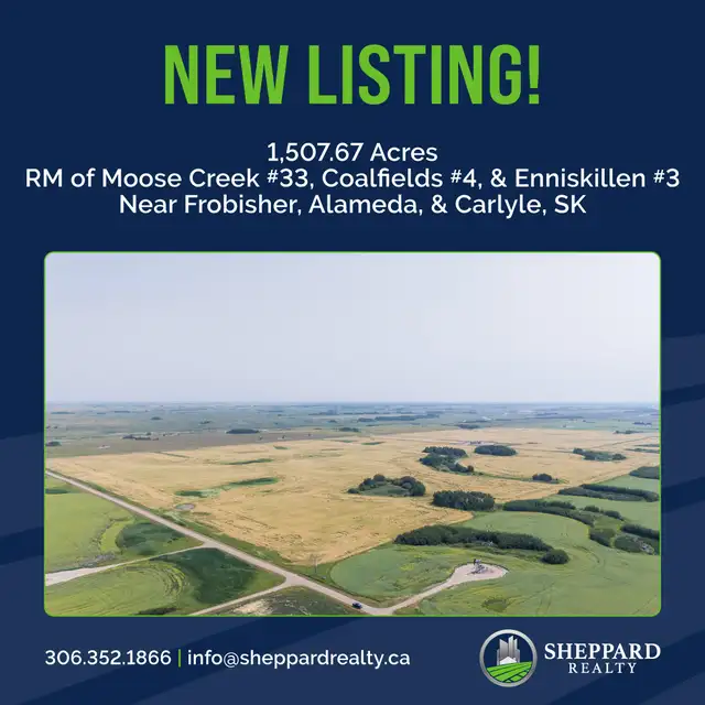 1507.67 Acres | 3 Seperate Listings | RMs 33, 4, 3