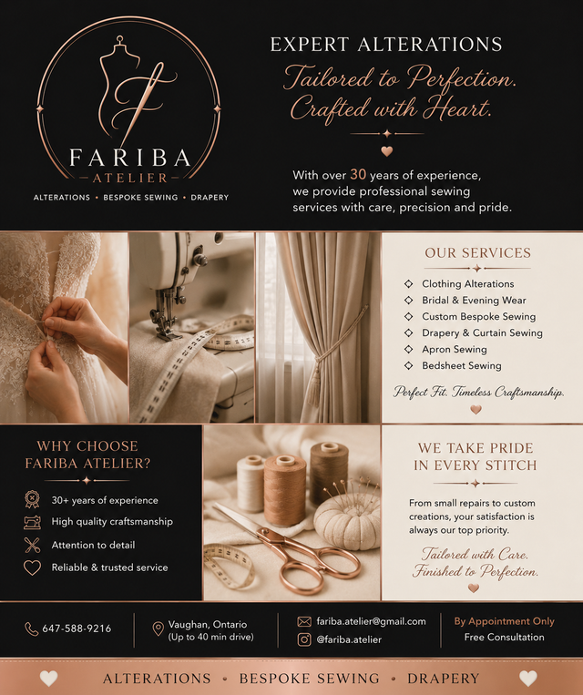Professional Alterations & Sewing Services in Vaughan