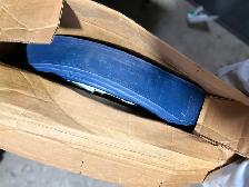 2 - 100 FT. ROLLS OF RUBBER TOE BASE BOARD MLDS4' IN BLUE AND 6