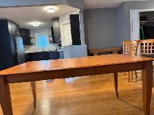 Solid maple dining table with 4 maple chairs $500 - Photo 4