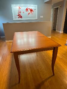 Solid maple dining table with 4 maple chairs $500 - Photo 6