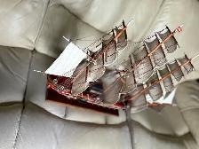 ONE BEAUTIFUL HAND BUILT 19 CENTURY FRIGATE SHIPAS PICTURED - - Photo 3