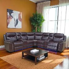 New 3 PC Power Recliner Sectional With Cup Holder In Huge SALE