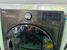 LG Smart 27' Black Stainless Front-Load Stackable Washer & Dryer - Photo 6