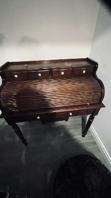 vintage post office roll top desk