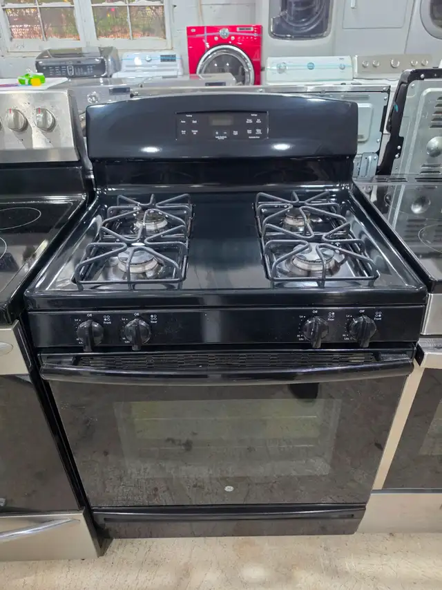 GE 30' Black Freestanding Full GAS Stove Oven Range Can DELIVER