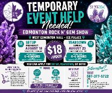 TEMP HELP NEEDED – EDMONTON ROCK N' GEM SHOW!