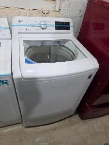 LG Smart 27'  White Top-Load Glass Lid Washer / Washing Machine