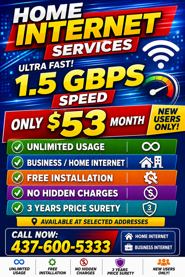 Unlimited Internet Plan | 1.5 Gbps