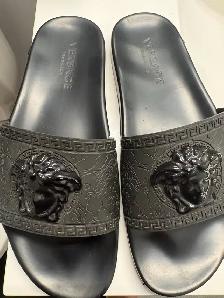 Mens Versace Black Medusa Slides Brand New - Photo 2