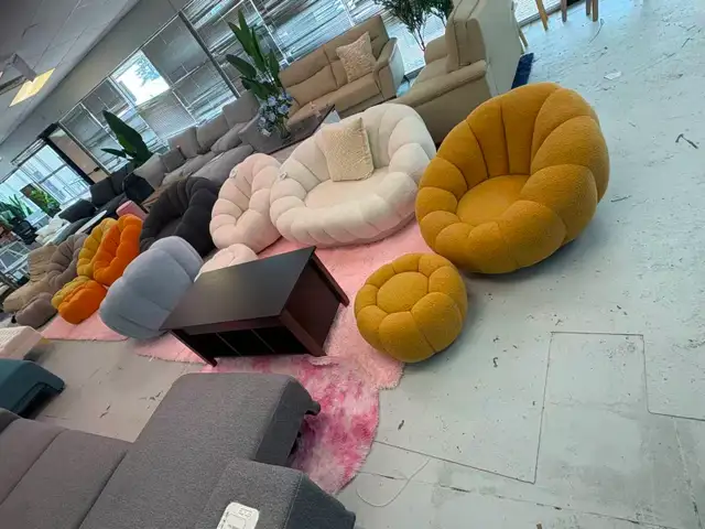 Brand New Pumpkin Couch with Stool or Loveseat $399 to $499