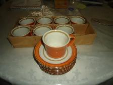 TEA  COFFEE CUPS & SAUCERS SET OF (8)