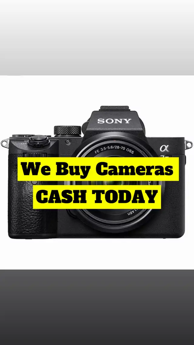 SELL YOUR Camera CASH TODAY