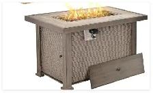 Brand New Gray Oak Propane Fire Pit Table - Aluminum $299 - Photo 7