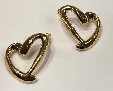 18 Karat Gold Heart Earrings