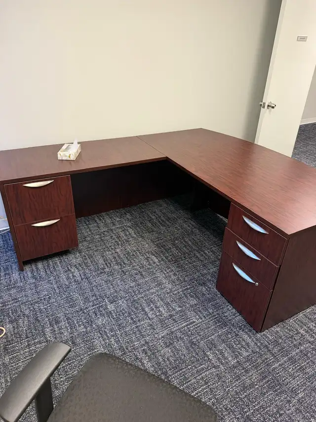 Bow Front L-Shape Office Desk - Call Us Now!