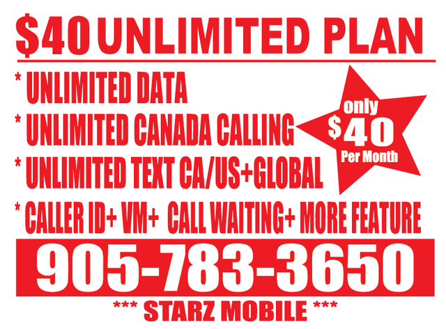 STARZ UNLIMITED INTERNATIONAL /DATA PLAN $40  1 MONTH FREE