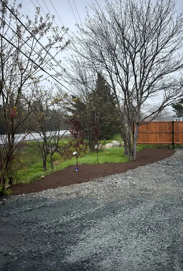 garden soil , top soil, gravel , excavation