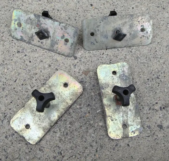 HUMMER H2 3/4 INCH TRACK ROOF TOP BOX / CARRIER BRACKETS