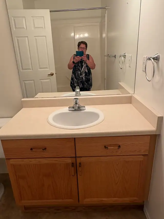 bathroom vanity with countertop & sink