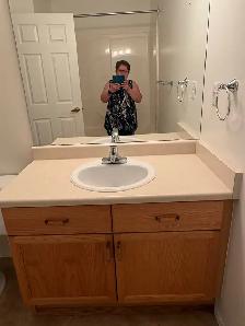 bathroom vanity with countertop & sink