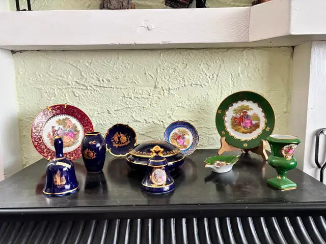 Gold Gilded Porcelain Collectibles - Limoges - Paris France