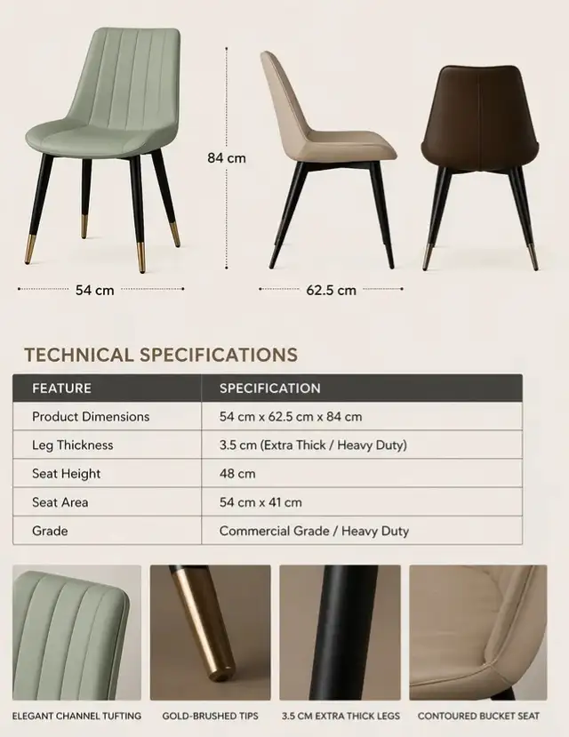 Brand New Heavy Duty Commercial PU Dining Chair Special $99