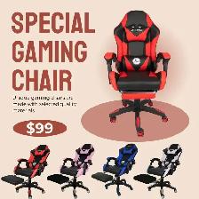 Brand New Ergonomic Gaming Chair with Footrest Special $99 - Photo 7