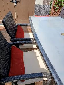 Table and 6 Chairs with Cushions and Outdoor Storage - Photo 5