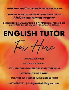 K-12  English Tutor - Affordable - Grow Your Skills Today!