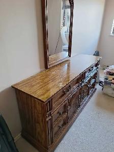 older (40 yrs) dresser w/ mirror