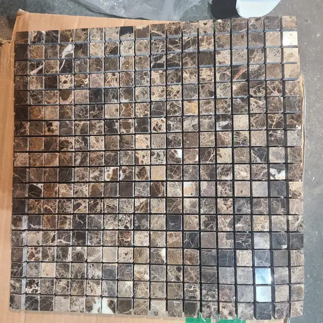New Stilish Polished Marble 11-1/4 in. x 12-1/2 in. Mosaic Tile