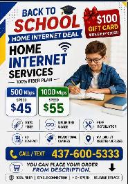 'Back to School |'Cheapest Fiber Home Internet