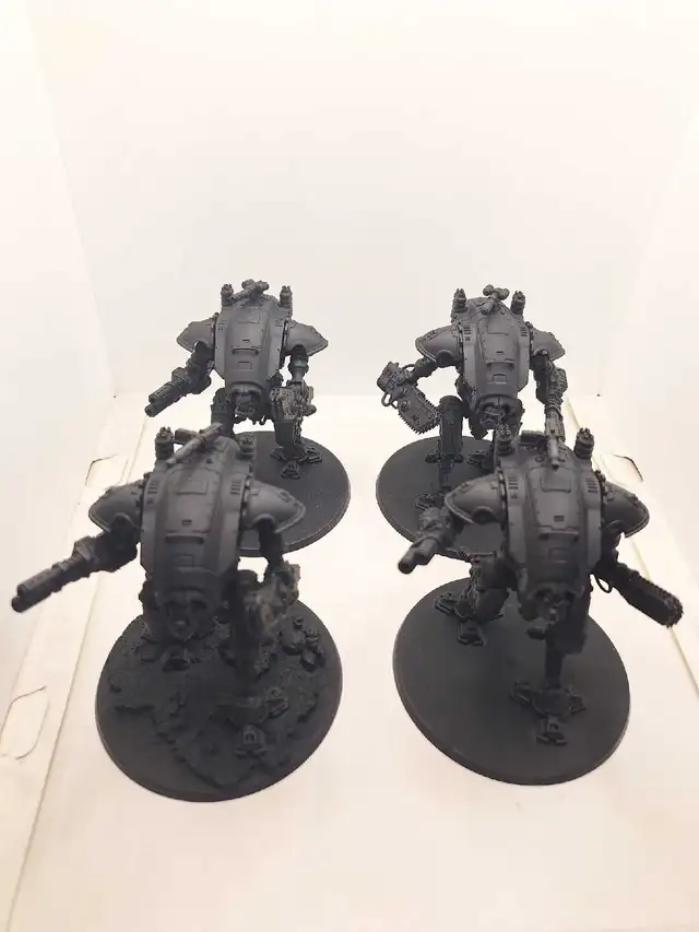 Warhammer 40k Imperial Knights 4 Armiger Warglaives Primed Black