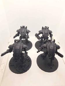 Warhammer 40k Imperial Knights 4 Armiger Warglaives Primed Black