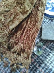 LUXURY LEO ENERGY!!  EMBROIDERED VELVET SCARF BY INDIA ARTS - Photo 3